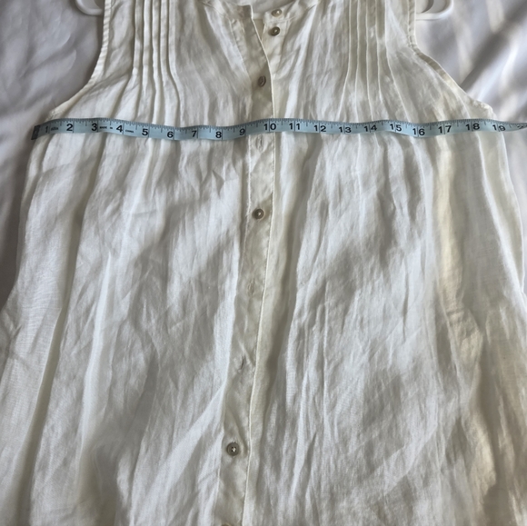 (NWOT) Magaschoni White 100% Linen Maxi Dress - Picture 4 of 6